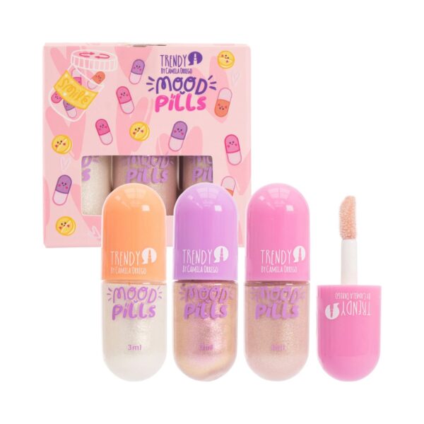 Kit de 3 Gloss Mood Pills- Trendy
